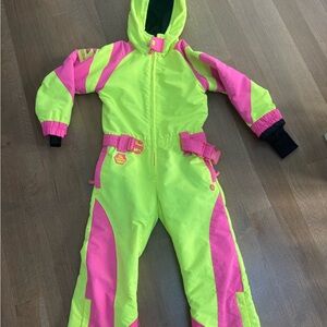 Tipsy Elves Neon Green and Pink Kids Jacket